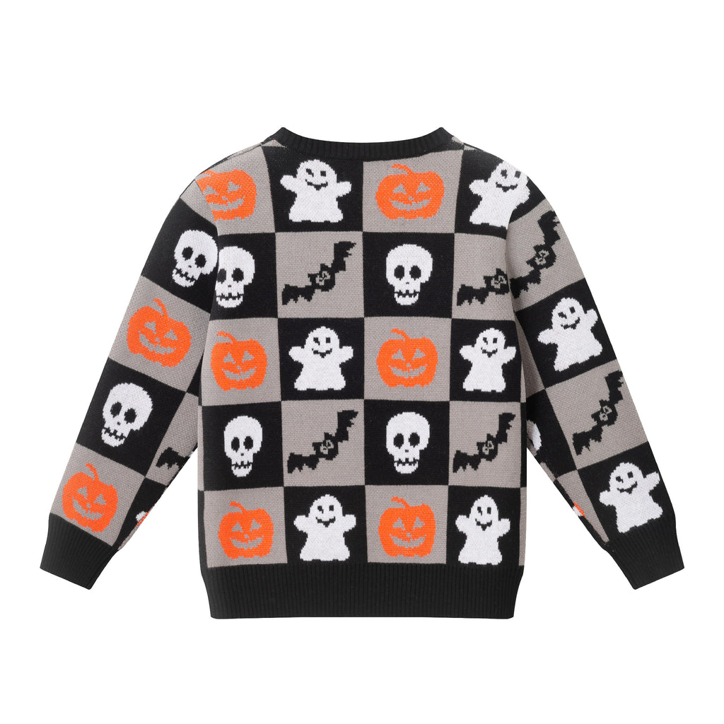 Kids Graphic Sweater | Spooky Sqaures - Andy & Evan