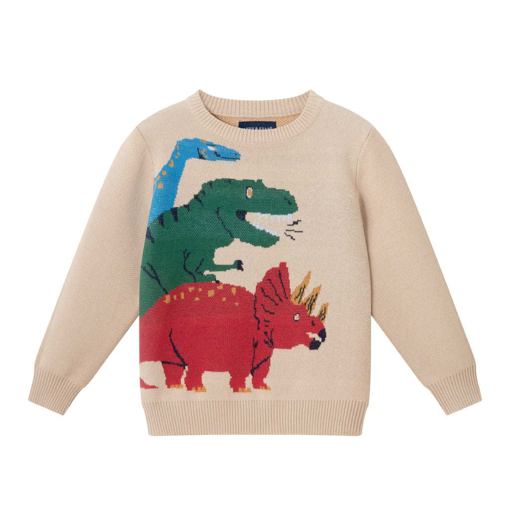 Kids Graphic Sweater | Triple Dino - Andy & Evan