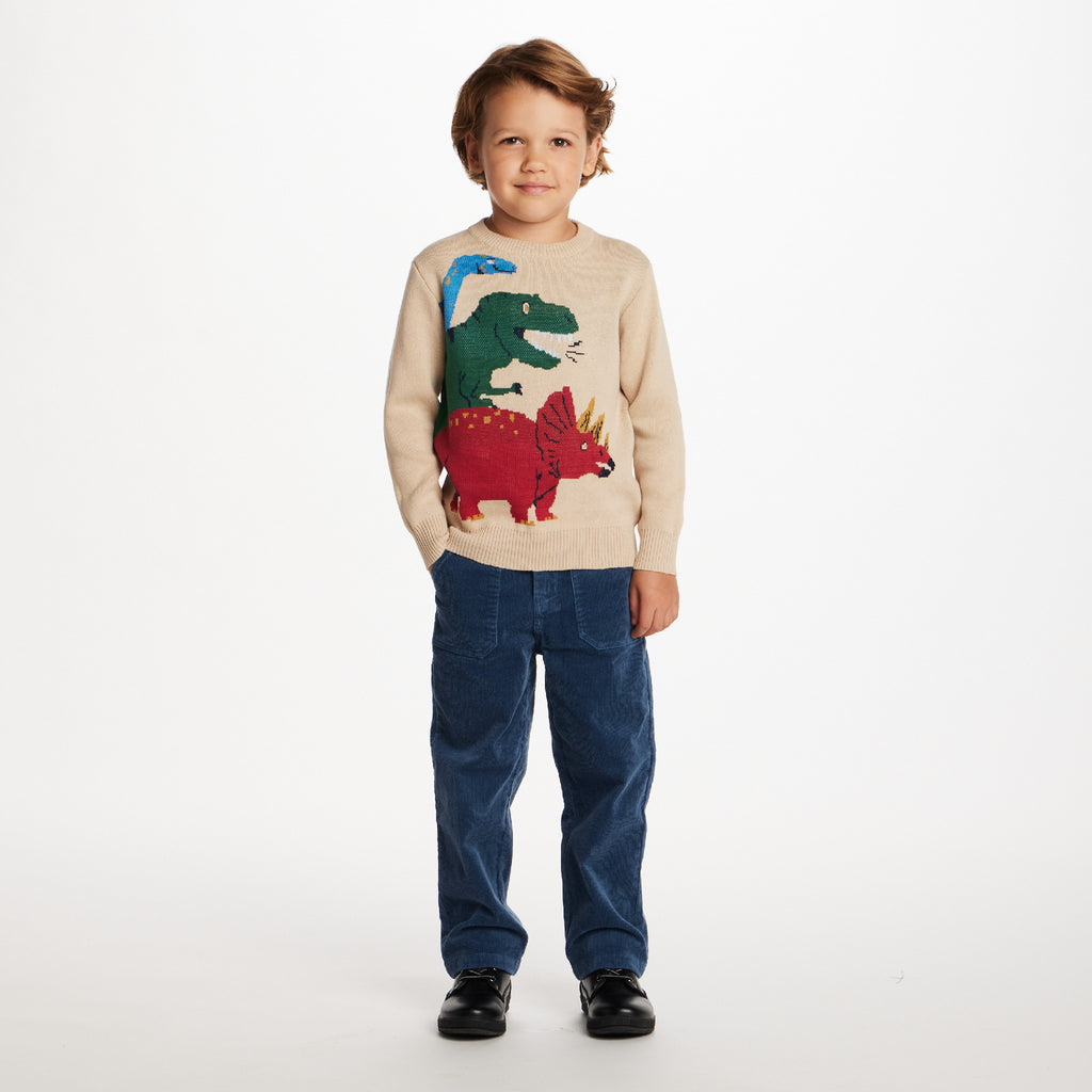 Kids Graphic Sweater | Triple Dino - Andy & Evan