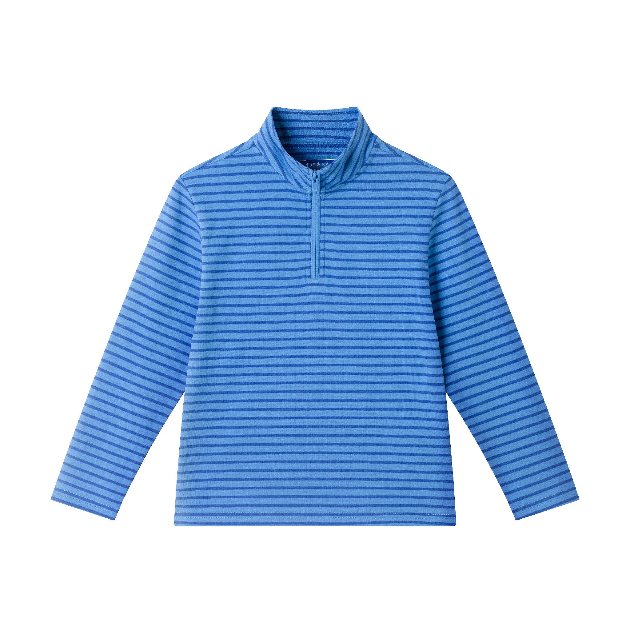 Kids (2 - 8) Quarter Zip Stripe Pullover - Blue Stripe - Classic