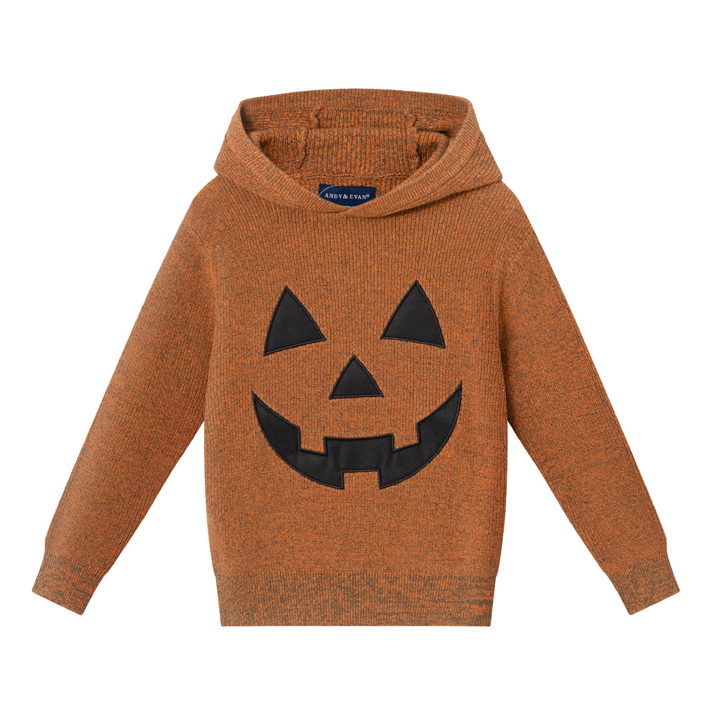 Kids Hooded Sweater | Orange Pumpkin - Andy & Evan