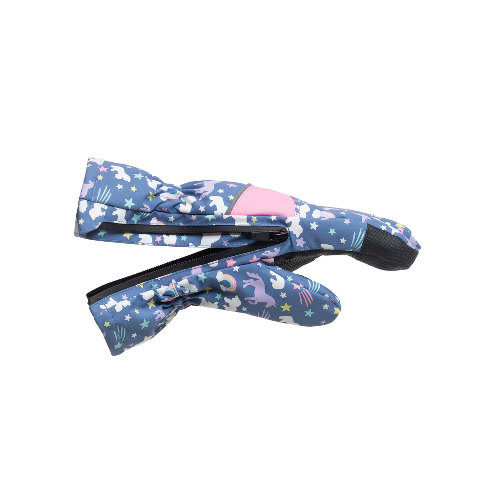 Winter & Ski Glove powered by ZIPGLOVE™ TECHNOLOGY | Navy Unicorn - Andy & Evan