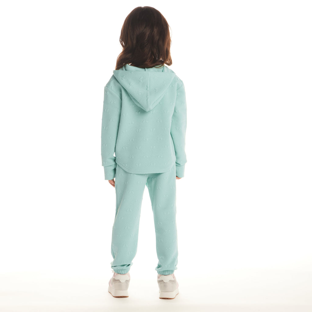 Kids Embossed Lounge Set | Aqua Bows - Andy & Evan