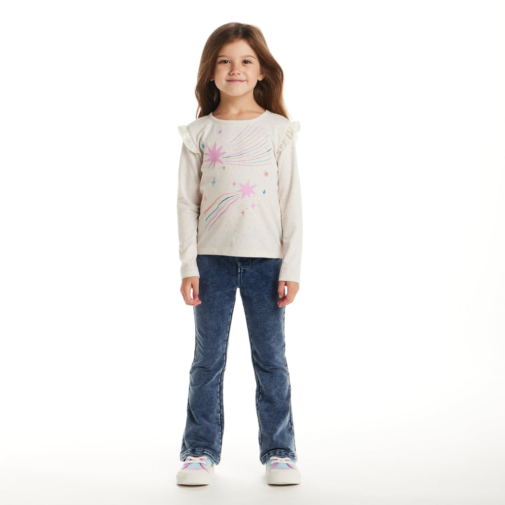 Kids Speckled Long Sleeve Tee| Shooting Stars - Andy & Evan