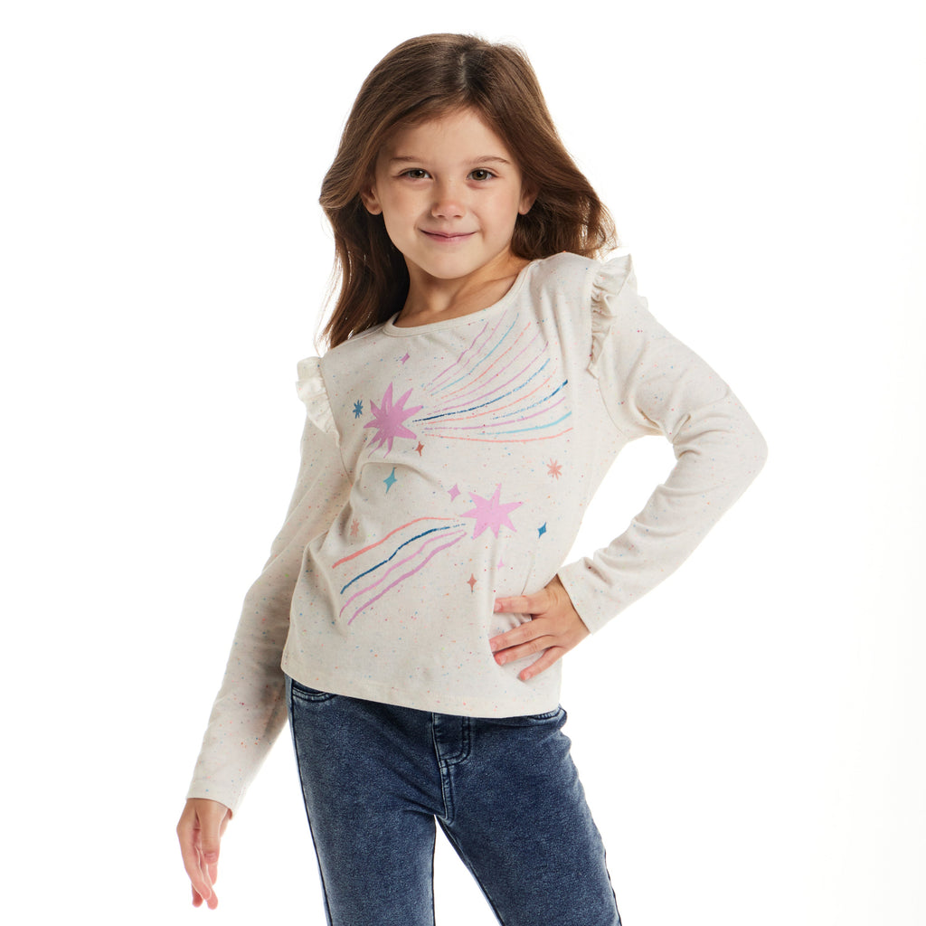 Kids Speckled Long Sleeve Tee| Shooting Stars - Andy & Evan