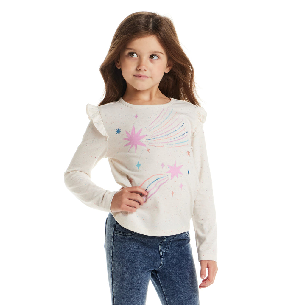 Kids Speckled Long Sleeve Tee| Shooting Stars - Andy & Evan