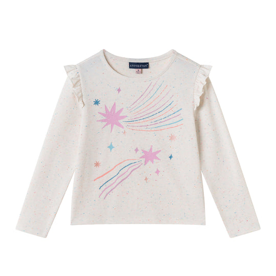 Kids Speckled Long Sleeve Tee| Shooting Stars