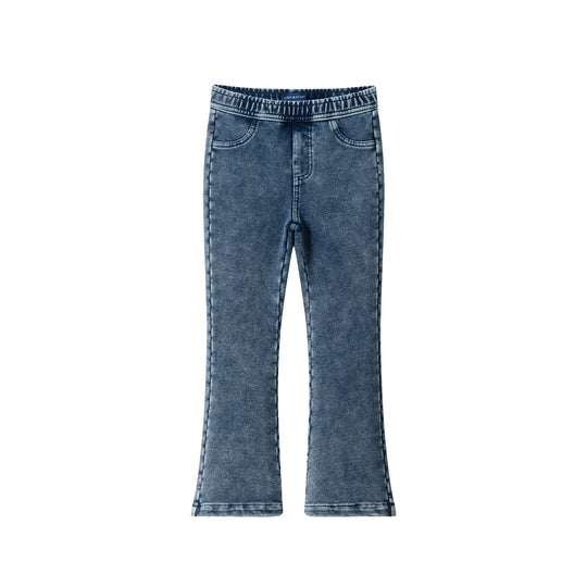 Kids Knit Denim Pant | Mid Wash