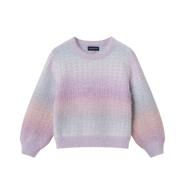 【♡♡】 Toddler & Kids (2 - 6) Ombre Sweater - Purple - Cozy Sweet - Andy