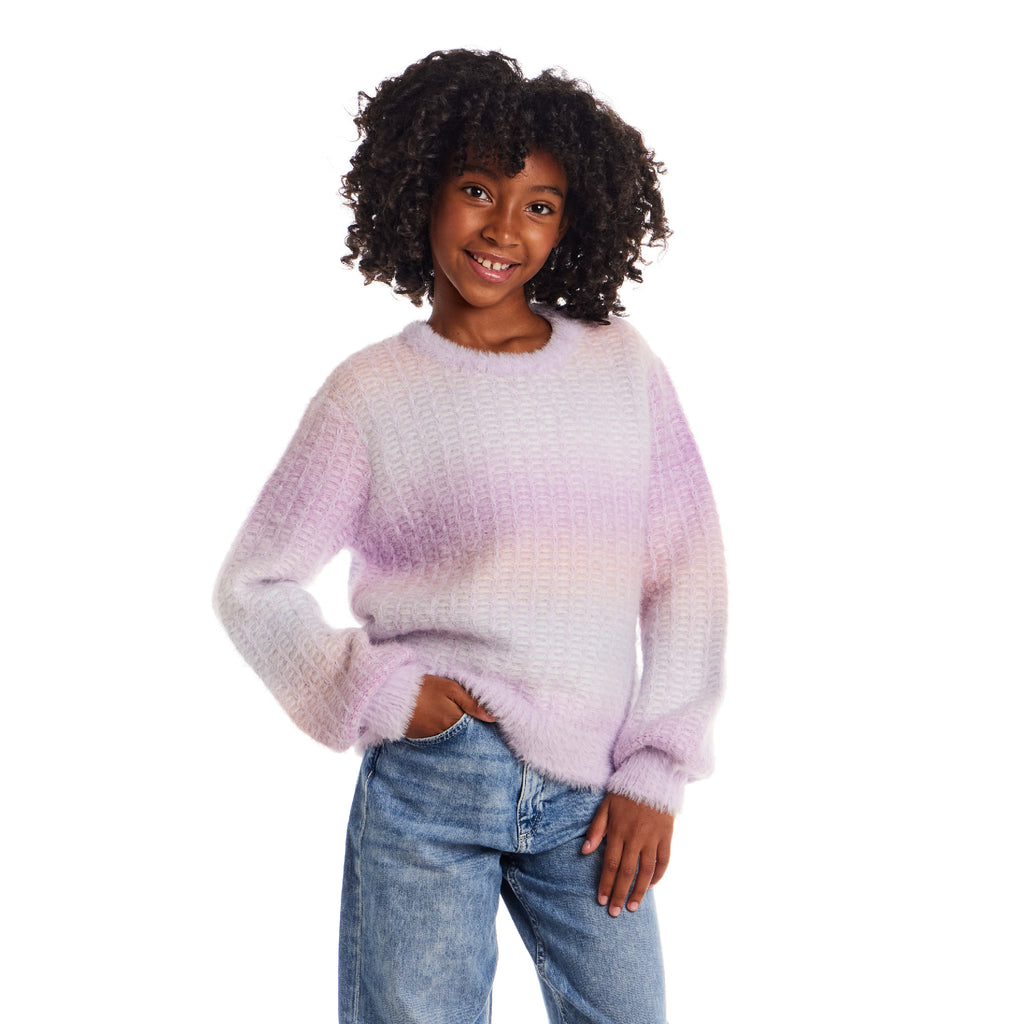 Tween (7-16) Ombre Sweater | Purple Lavender - Andy & Evan