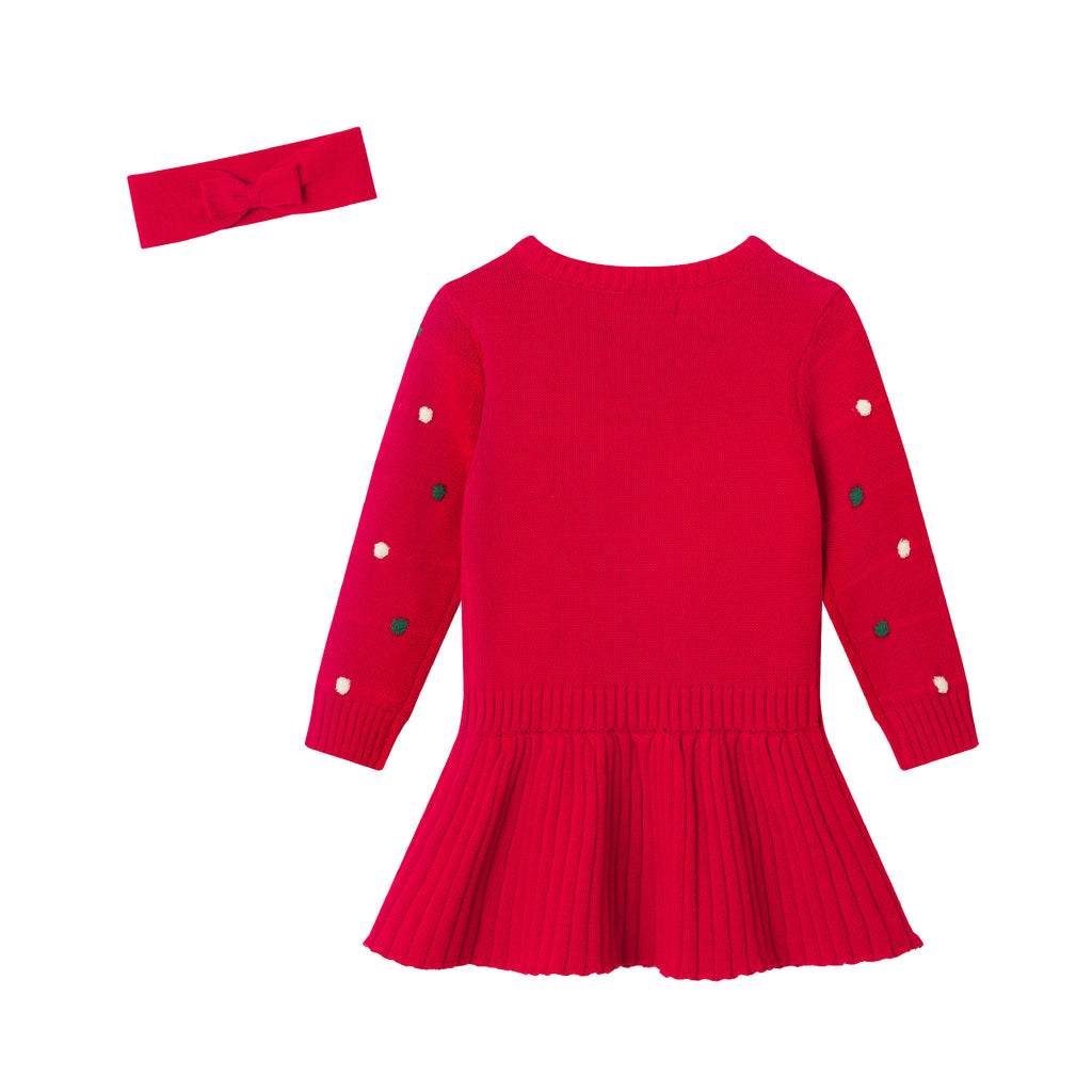Infant Dress & Headband Set | Festive Dot - Andy & Evan