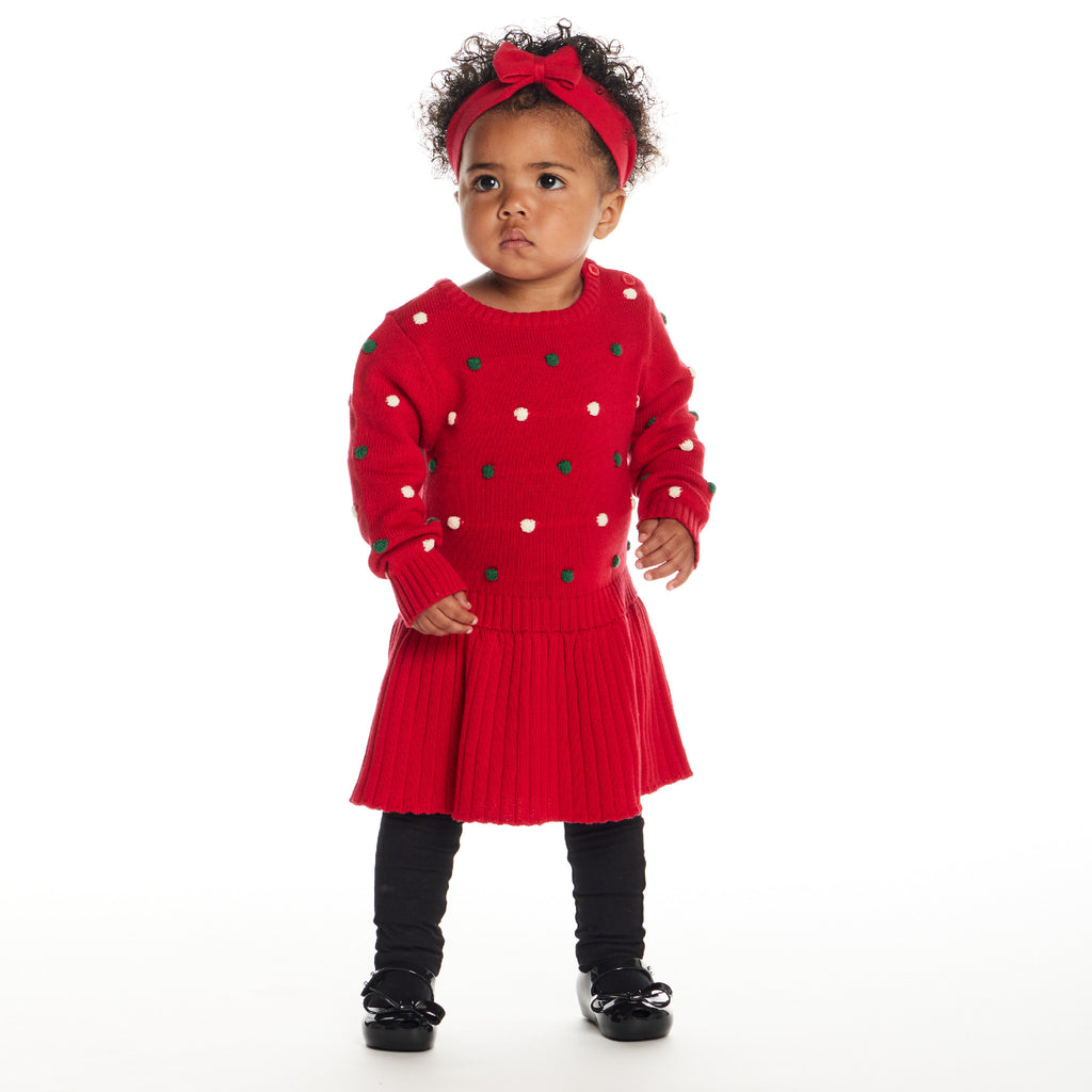 Infant Dress & Headband Set | Festive Dot - Andy & Evan