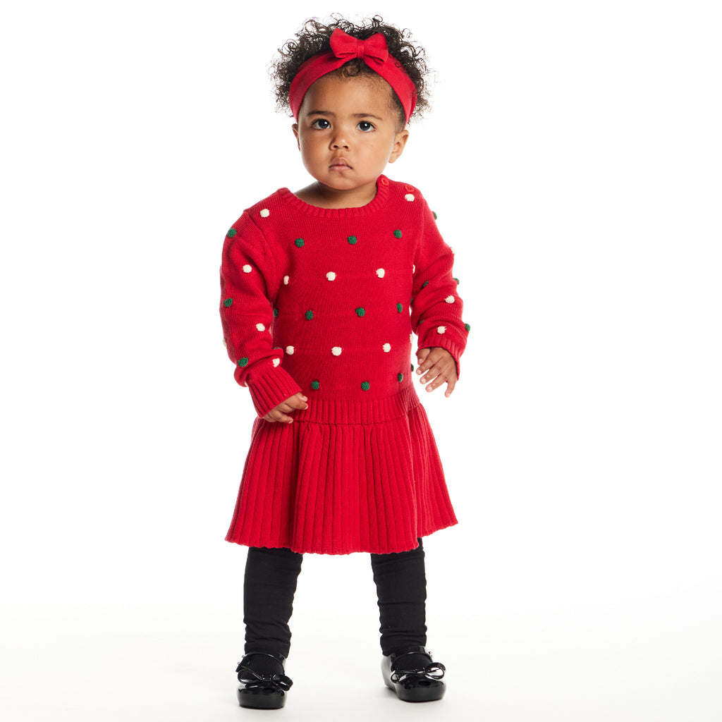 Infant Dress & Headband Set | Festive Dot - Andy & Evan