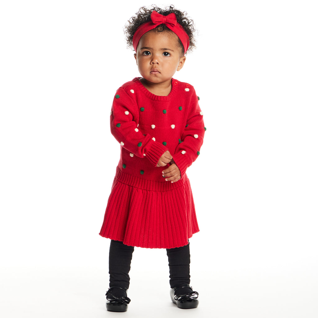 Infant Dress & Headband Set | Festive Dot - Andy & Evan
