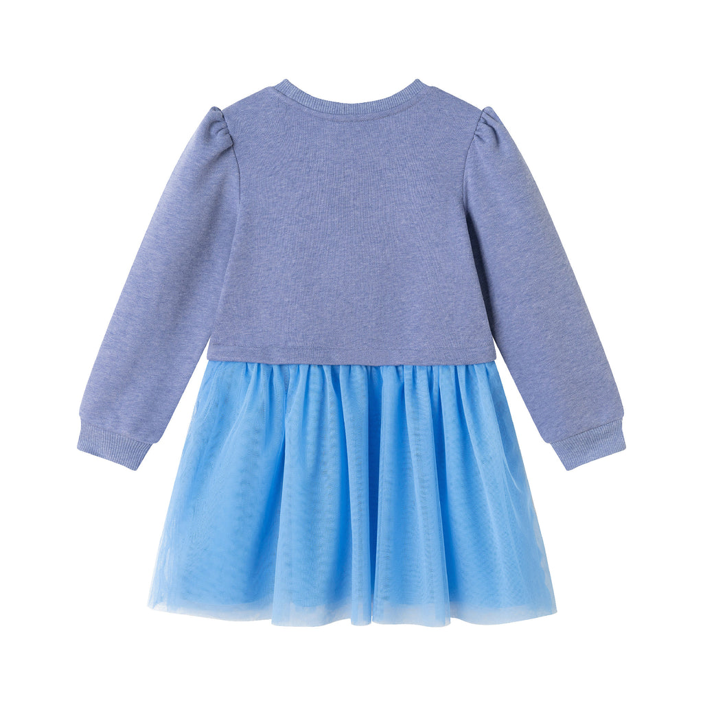 Kids Heather Sweatshirt Dress | Bow Collage - Andy & Evan
