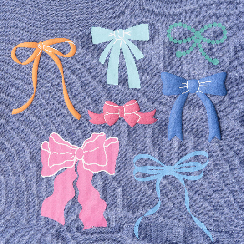Kids Heather Sweatshirt Dress | Bow Collage - Andy & Evan