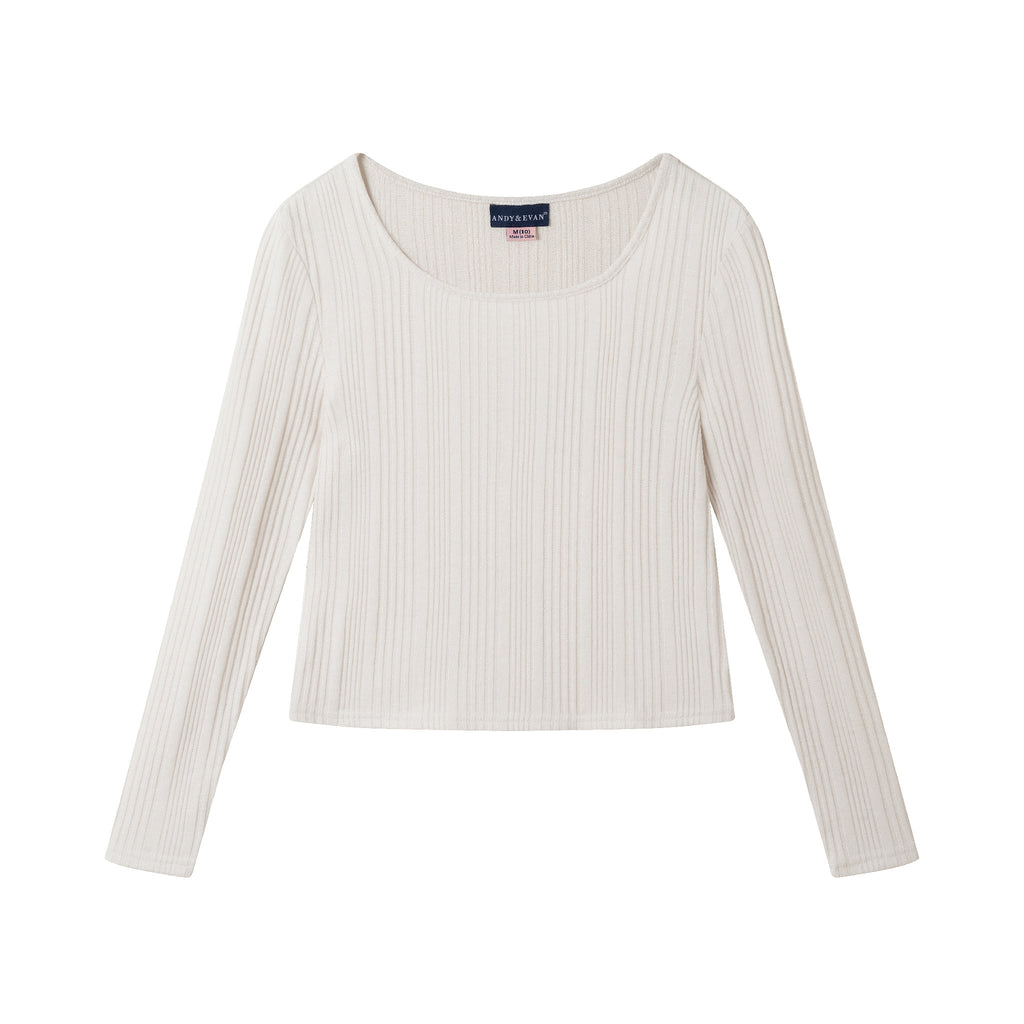 Tween (7-16) Ribbed Top & Houndstooth Skirt Set | Ivory & Pink - Andy & Evan