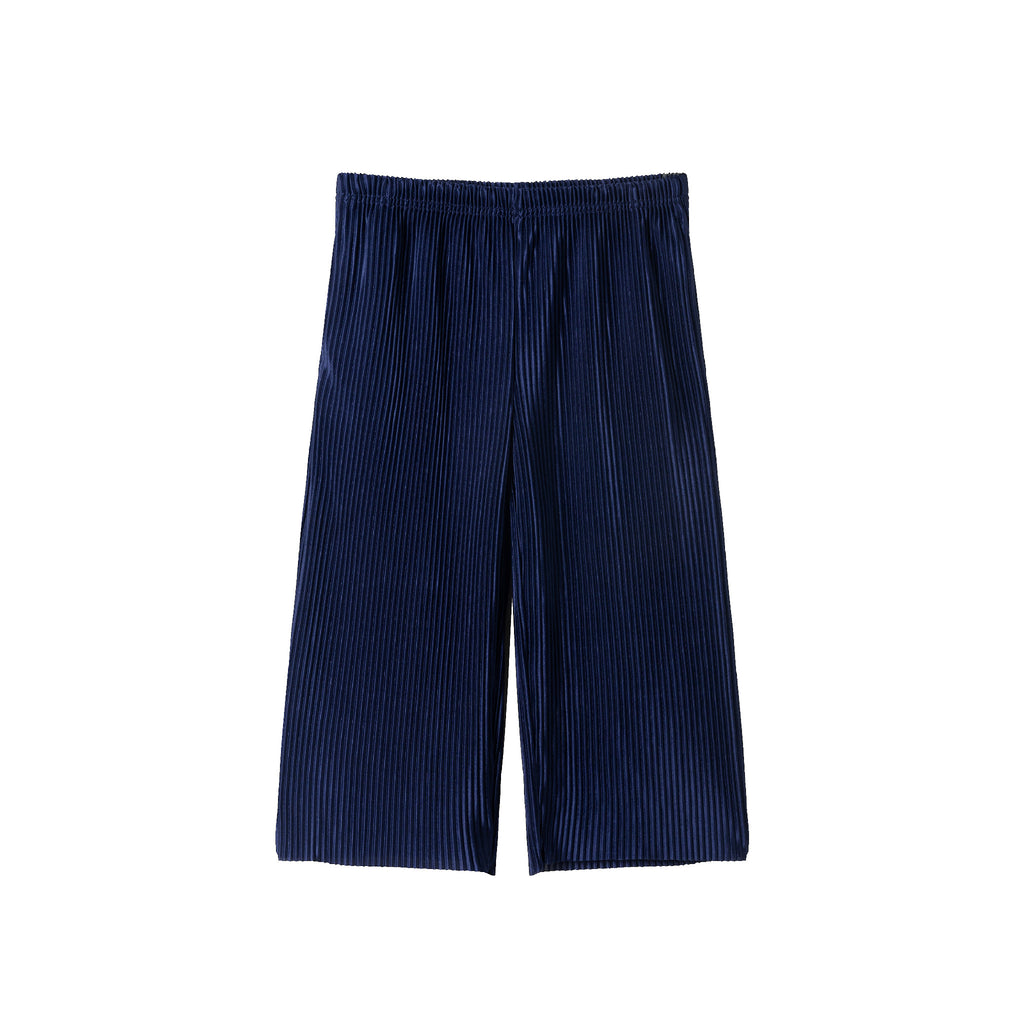 Girls Dressy Pant Set | Navy Plisse - Andy & Evan