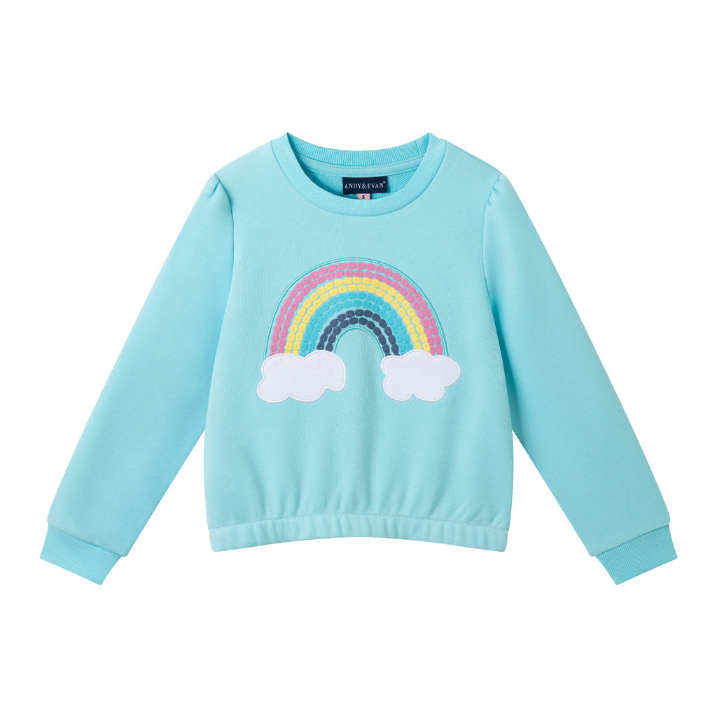 Kids Sweatshirt & Dress Set | Teal Rainbow - Andy & Evan