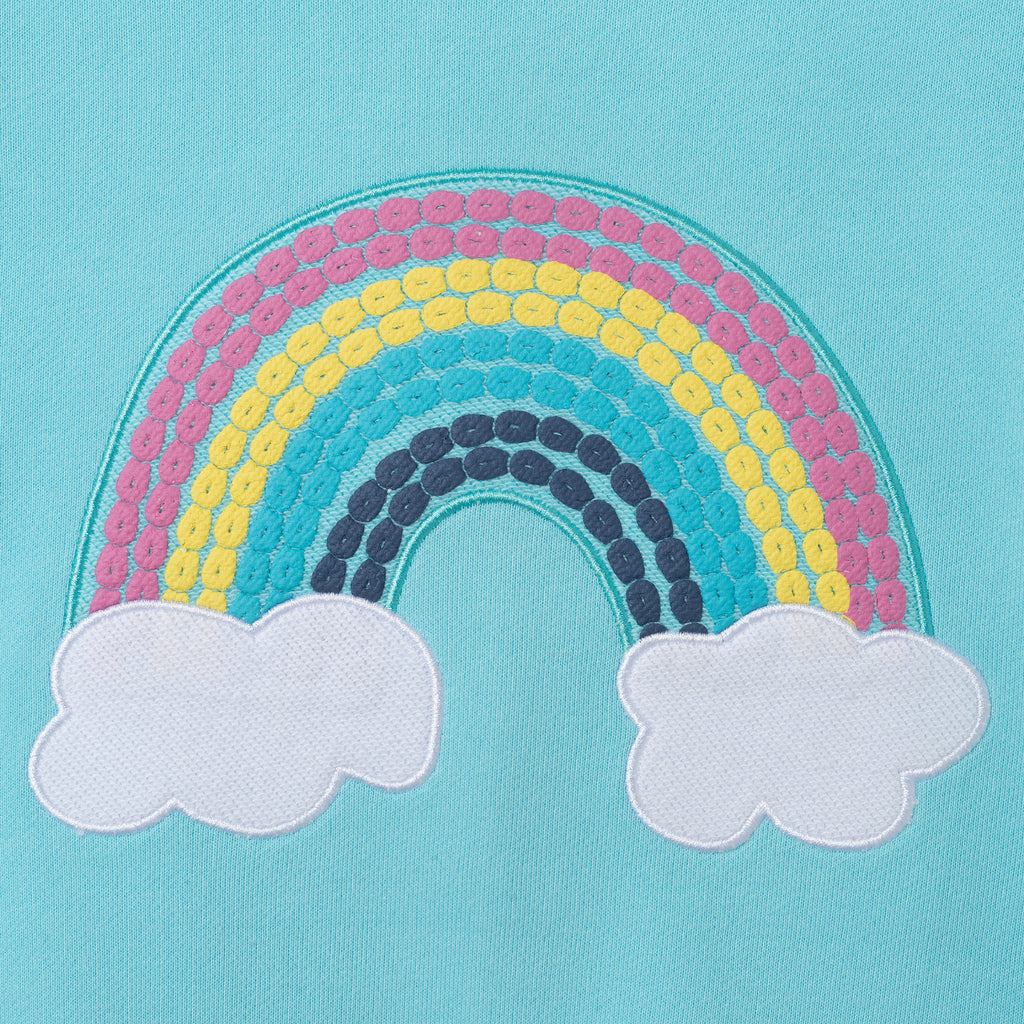 Kids Sweatshirt & Dress Set | Teal Rainbow - Andy & Evan