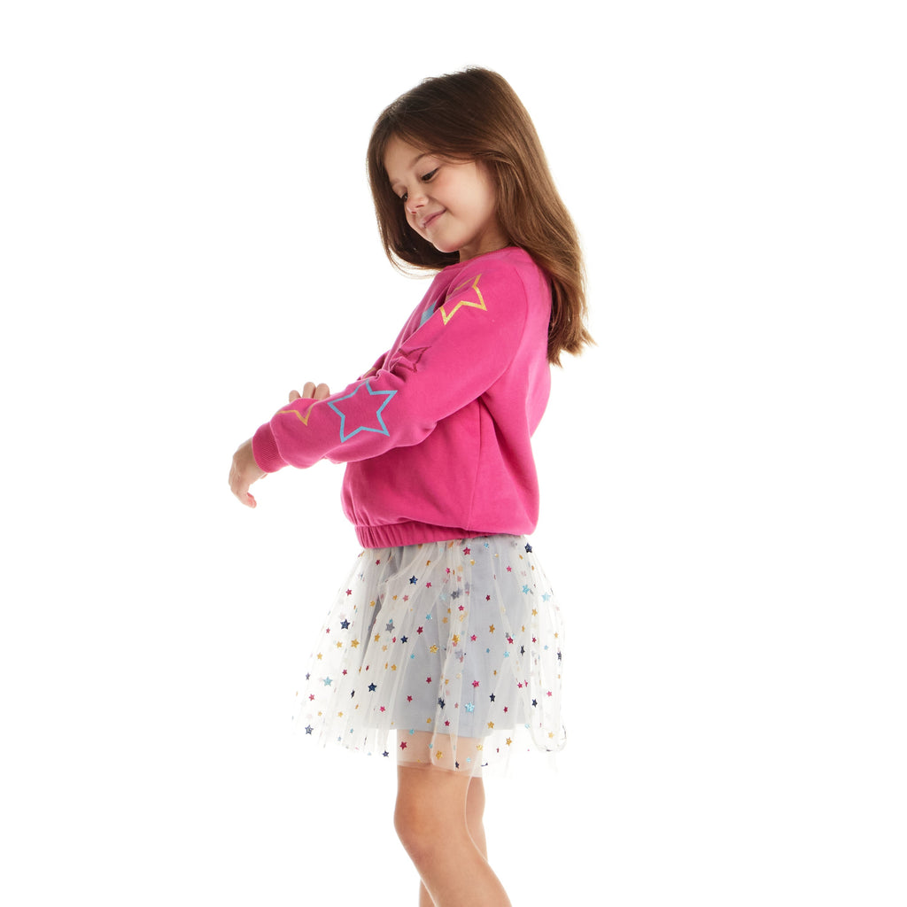 Kids Sweatshirt & Dress Set | Pink Star - Andy & Evan