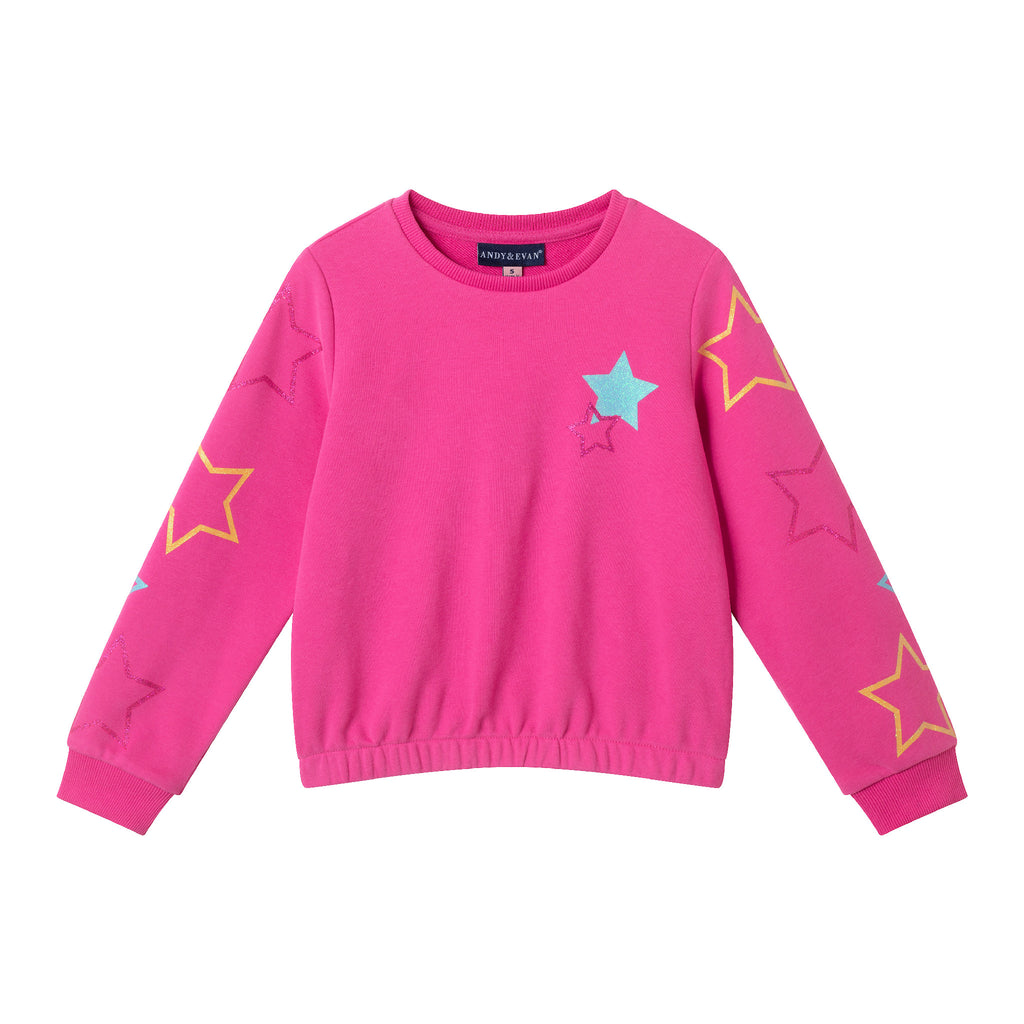 Kids Sweatshirt & Dress Set | Pink Star - Andy & Evan