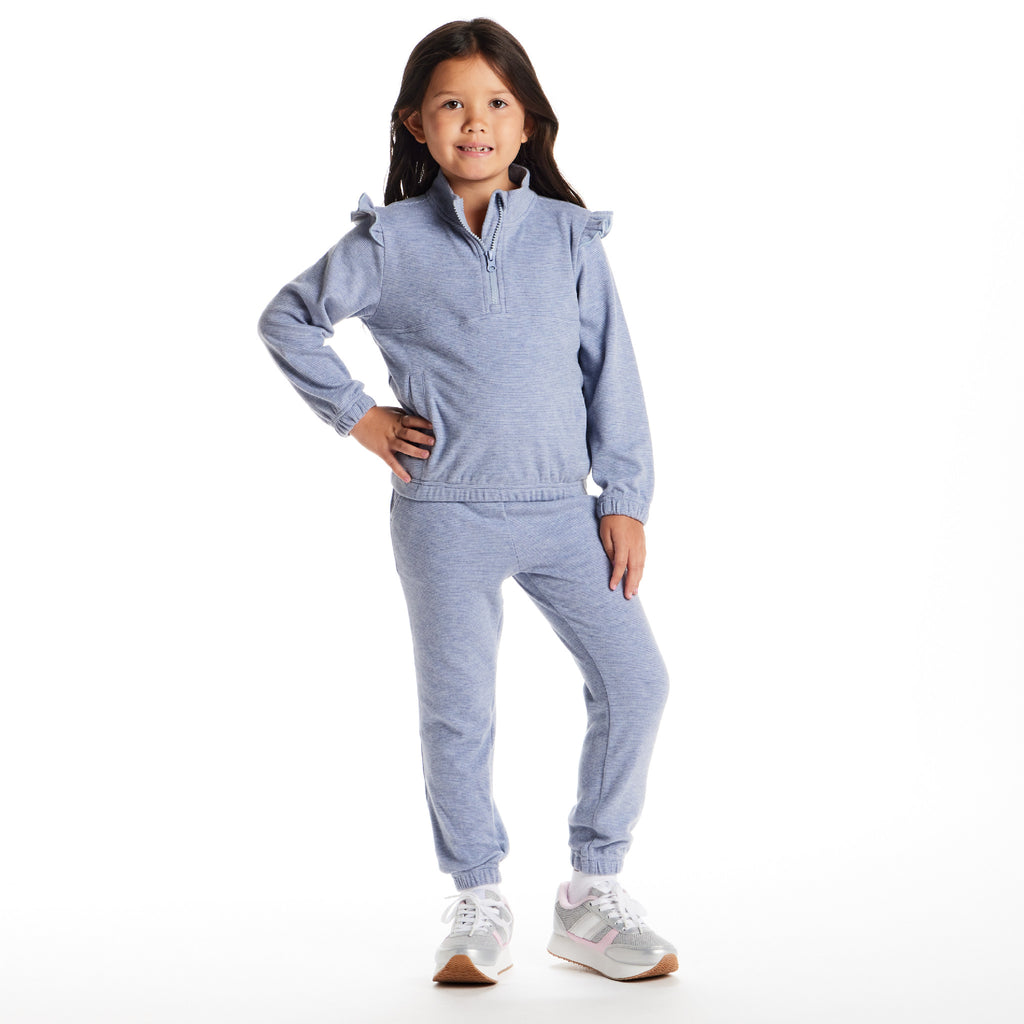 Kids Quarter Zip Sweatshirt Set | Navy - Andy & Evan
