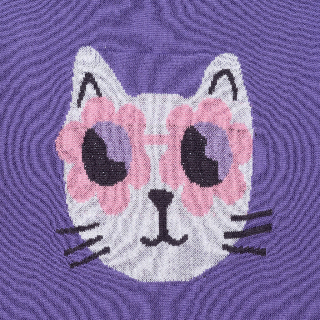 Kids Sweater & Legging Set | Purple Kitty Sunglasses - Andy & Evan