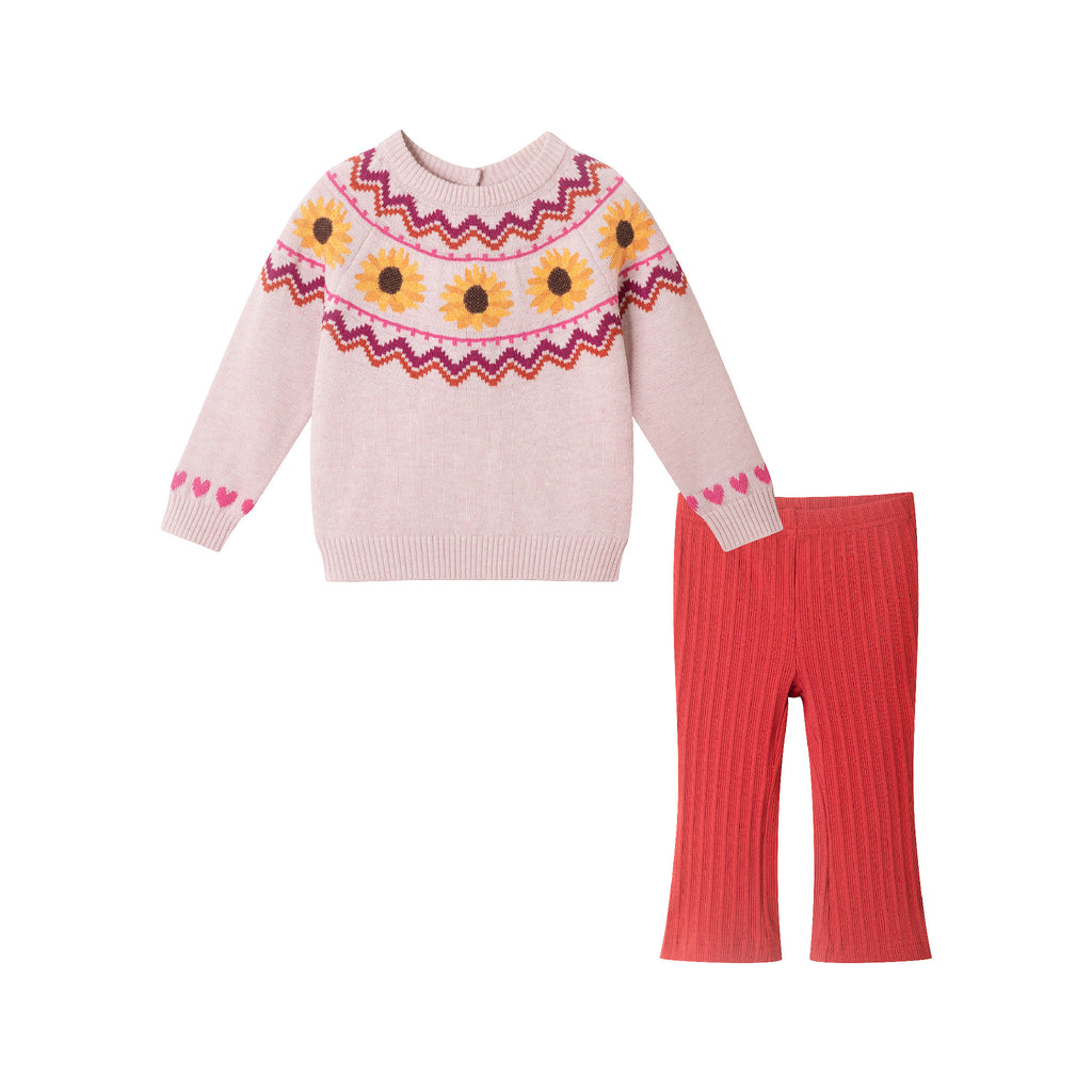 Infant Fair Isle Sweater & Legging Set | Sunflower - Andy & Evan