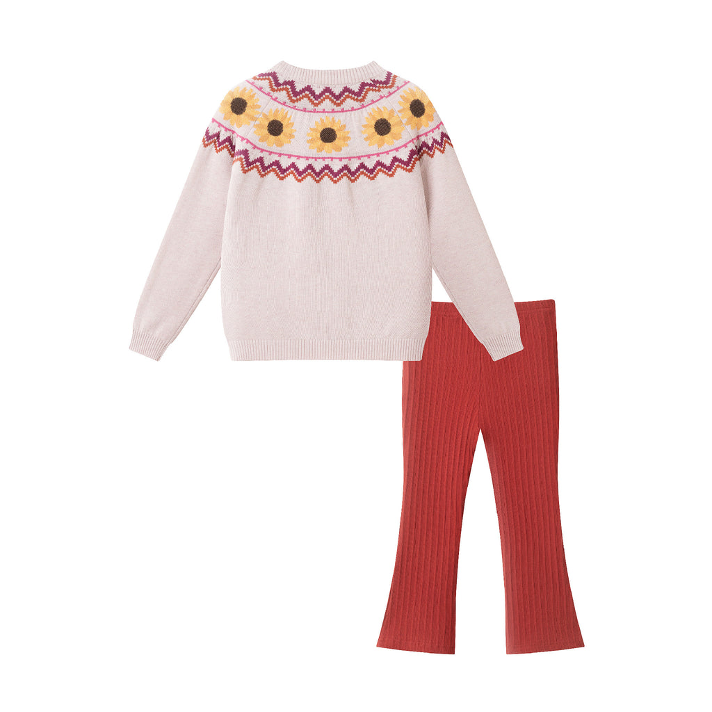Kids Sweater & Flare Legging Set | Sunflowers - Andy & Evan