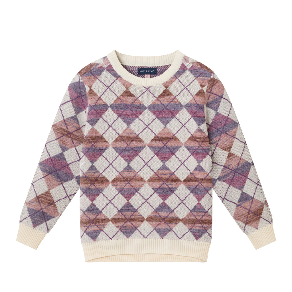 Kids Argyle Sweater & Ribbed Flare Pant Set - Andy & Evan