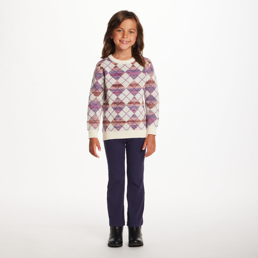 Kids Argyle Sweater & Ribbed Flare Pant Set - Andy & Evan