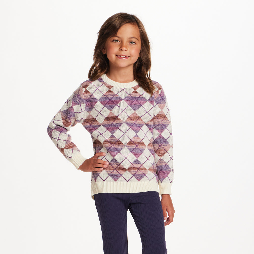 Kids Argyle Sweater & Ribbed Flare Pant Set - Andy & Evan