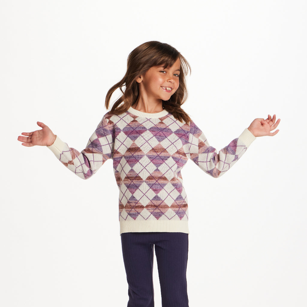 Kids Argyle Sweater & Ribbed Flare Pant Set - Andy & Evan
