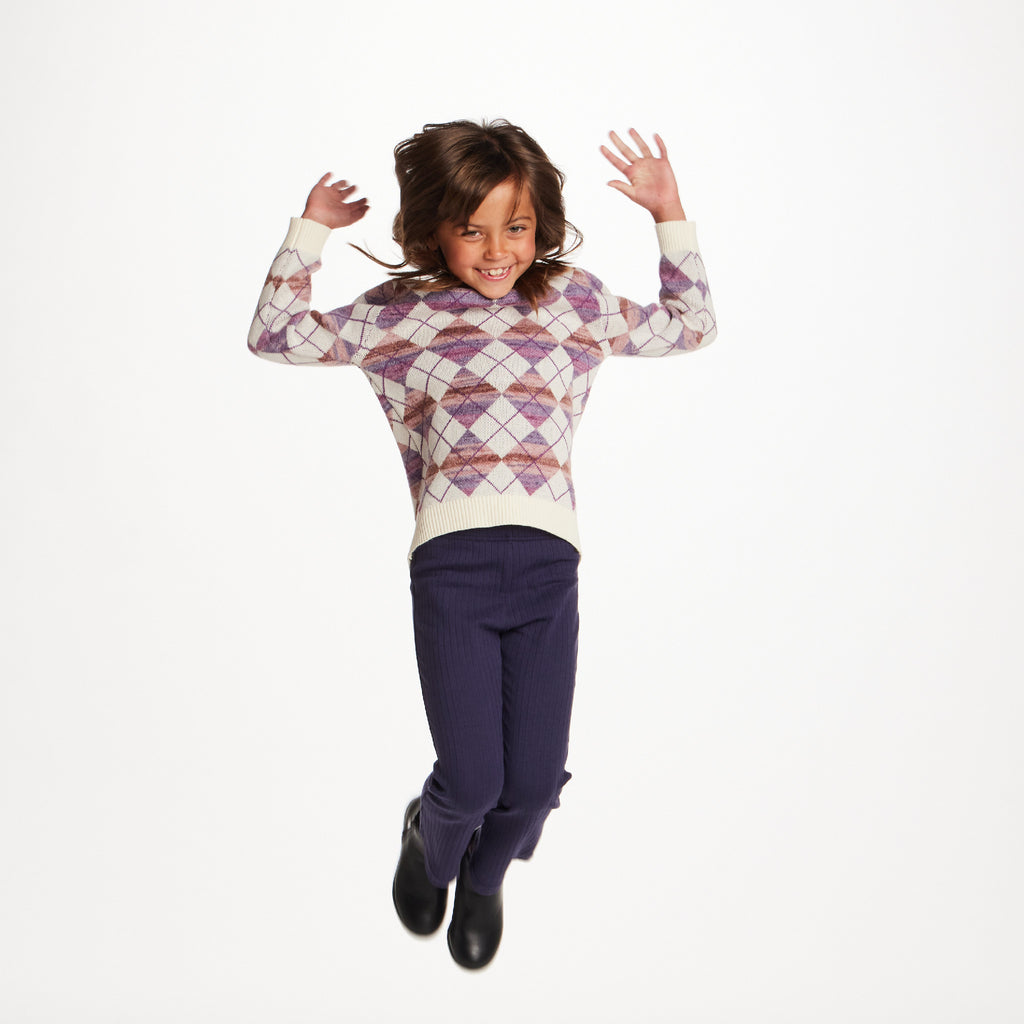 Kids Argyle Sweater & Ribbed Flare Pant Set - Andy & Evan