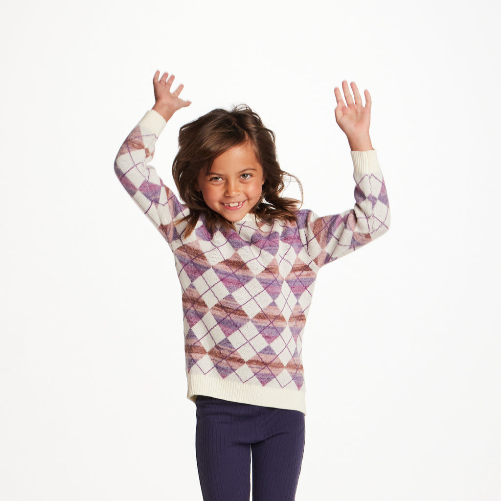 Kids Argyle Sweater & Ribbed Flare Pant Set - Andy & Evan