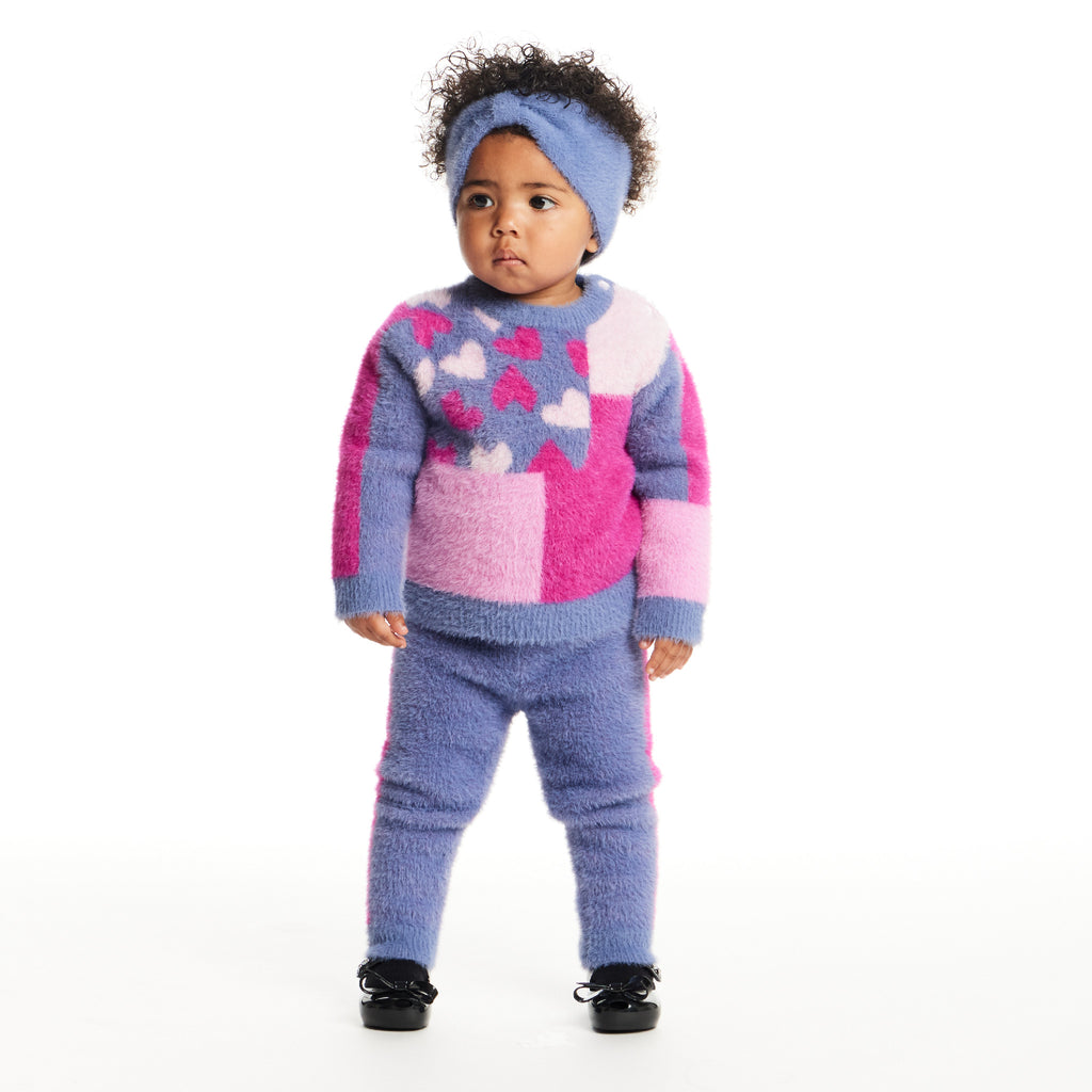 Infant Sweater & Legging Set | Pink Hearts - Andy & Evan