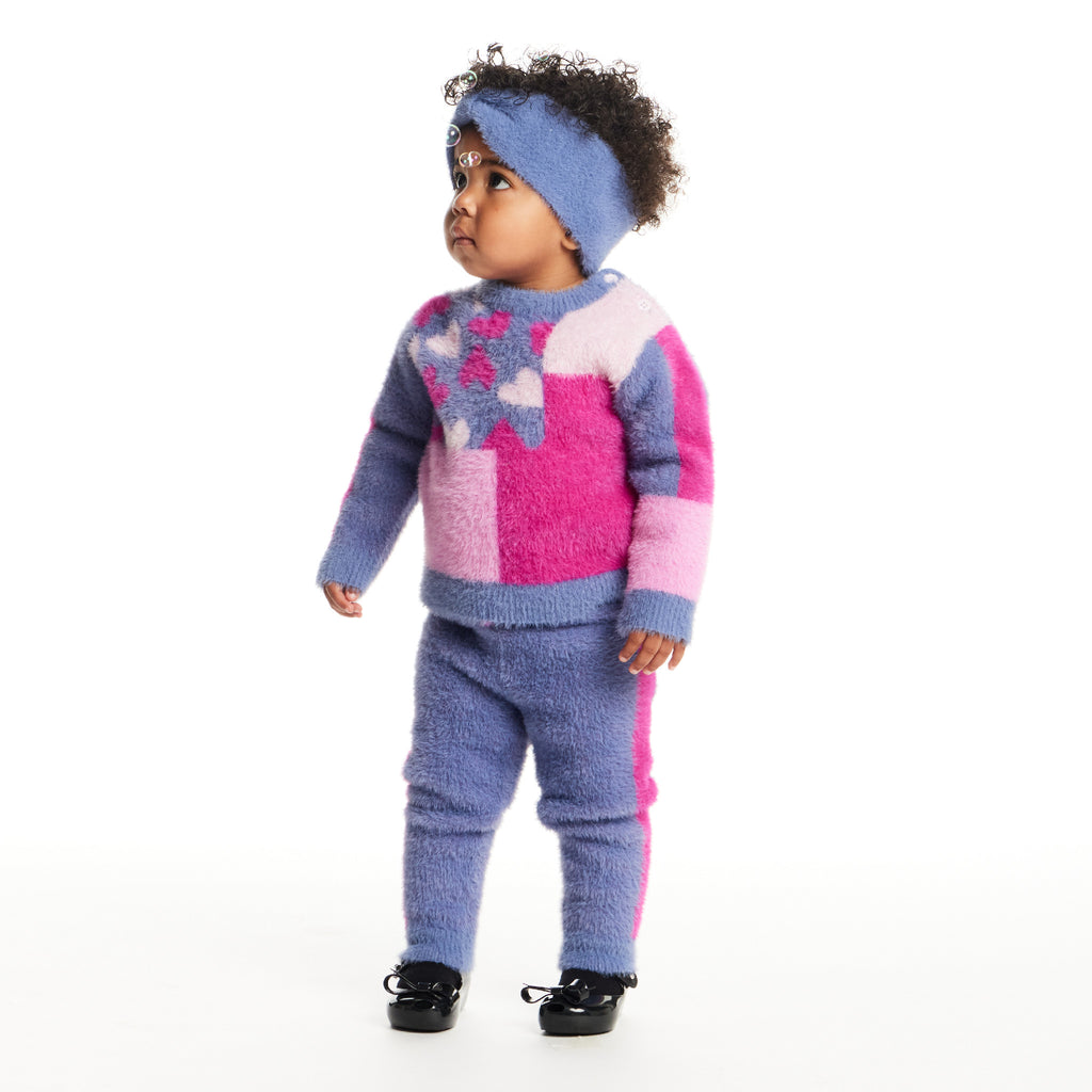 Infant Sweater & Legging Set | Pink Hearts - Andy & Evan