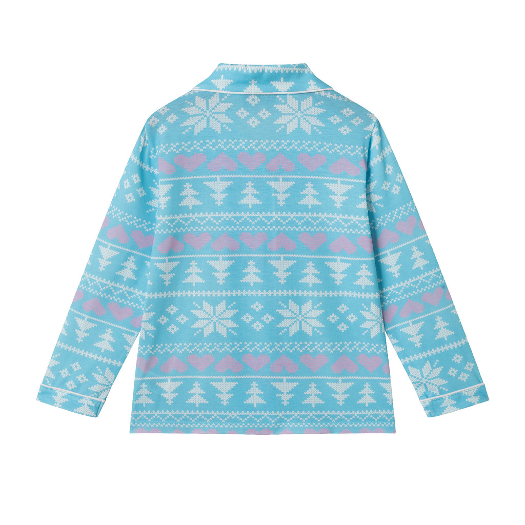 Kids Holiday Pajama Set | Snowflakes & Hearts - Andy & Evan