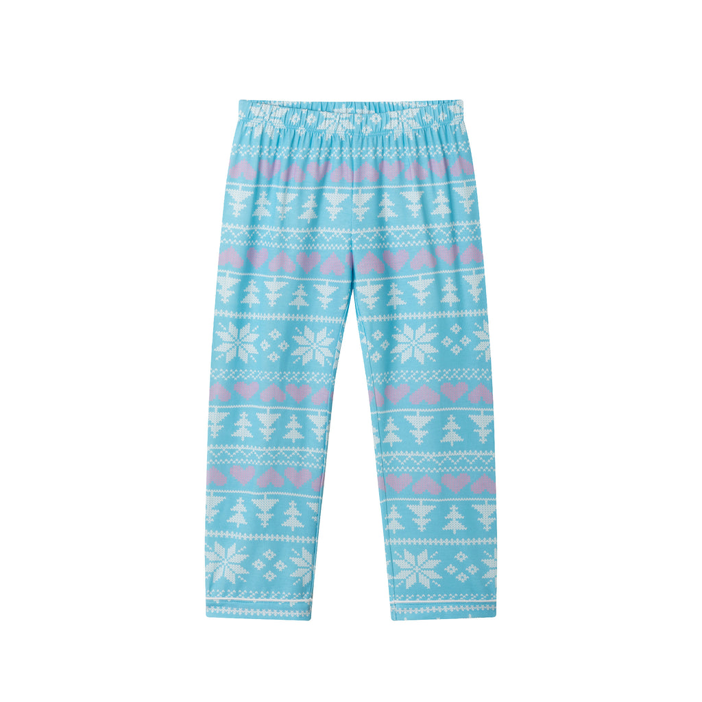 Kids Holiday Pajama Set | Snowflakes & Hearts - Andy & Evan