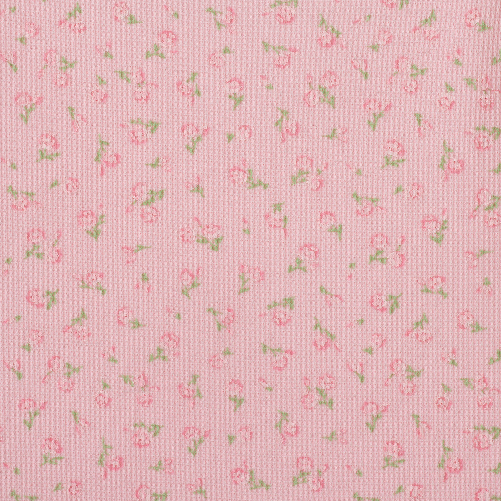 Tween (7-16) Waffle Short Sleeve Pajama Set | Floral Pink - Andy & Evan