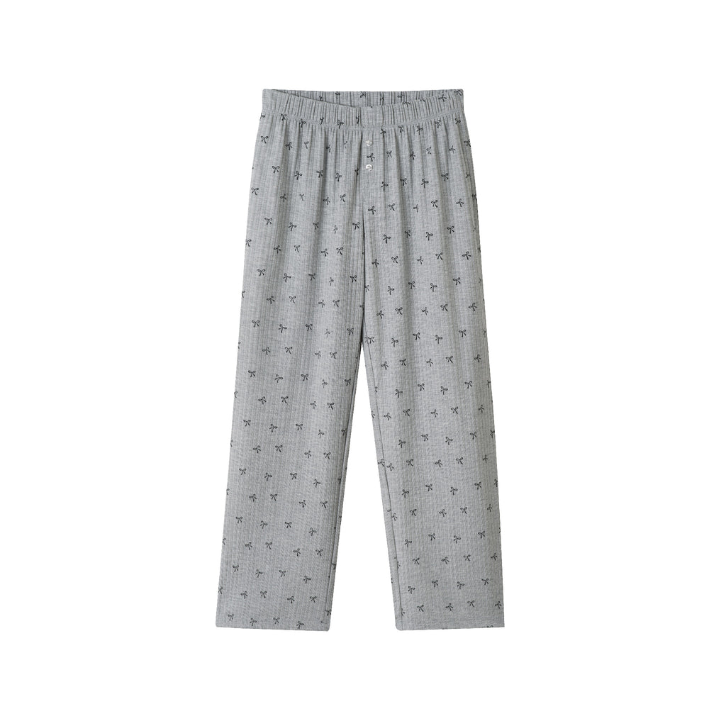 Tween (7-16) Ribbed Pajama Set | Cozy Bows - Andy & Evan