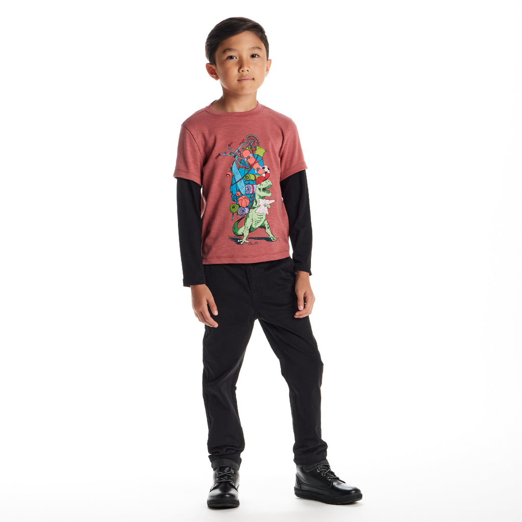 Kids Twofer Graphic Tee | Dino Explorer - Andy & Evan