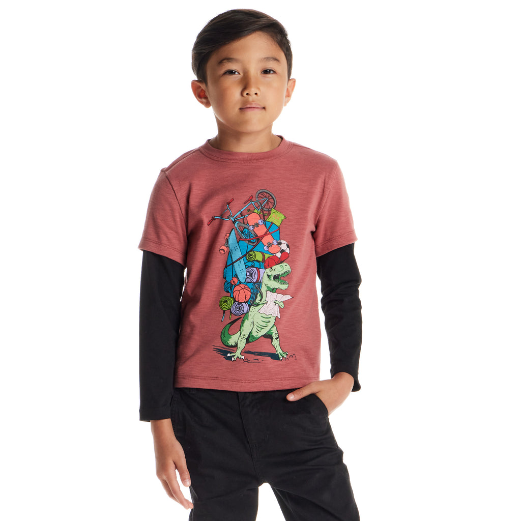 Kids Twofer Graphic Tee | Dino Explorer - Andy & Evan