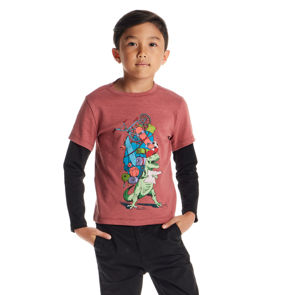 Kids Twofer Graphic Tee | Dino Explorer - Andy & Evan