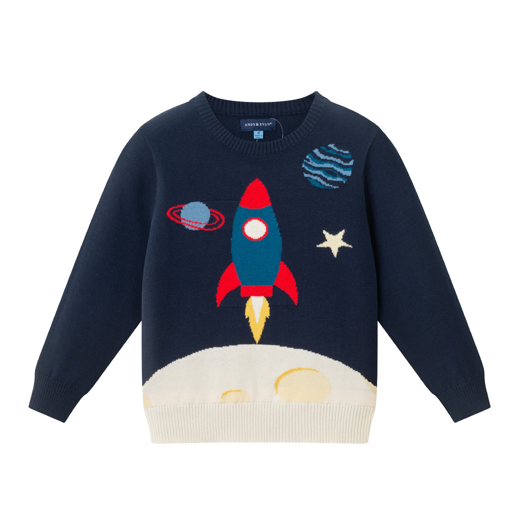 Kids Graphic Sweater | Rocket Ship - Andy & Evan