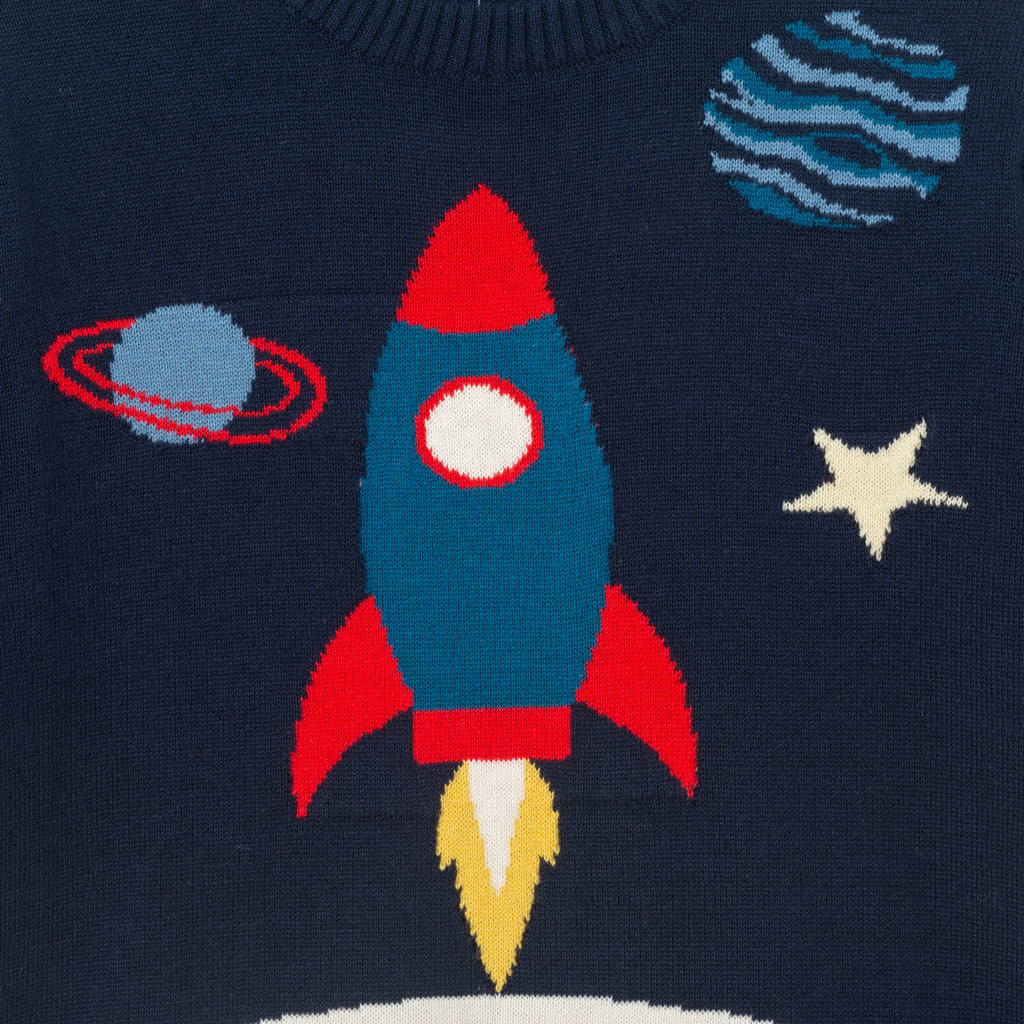 Kids Graphic Sweater | Rocket Ship - Andy & Evan