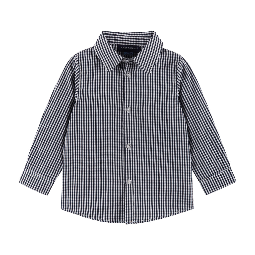 Infant Buttondown Suspenders Set | Navy Gingham - Andy & Evan