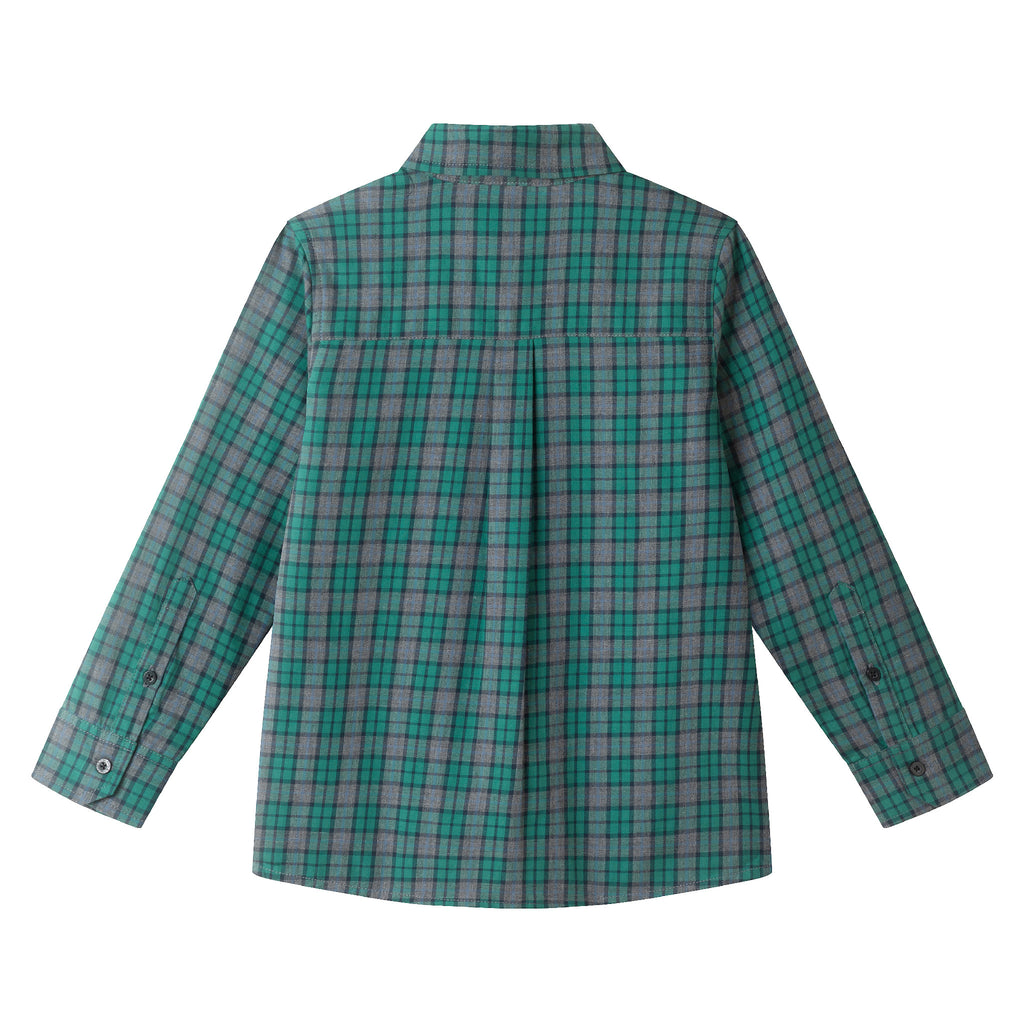 Kids Plaid Buttondown & Bowtie Set | Green Plaid - Andy & Evan