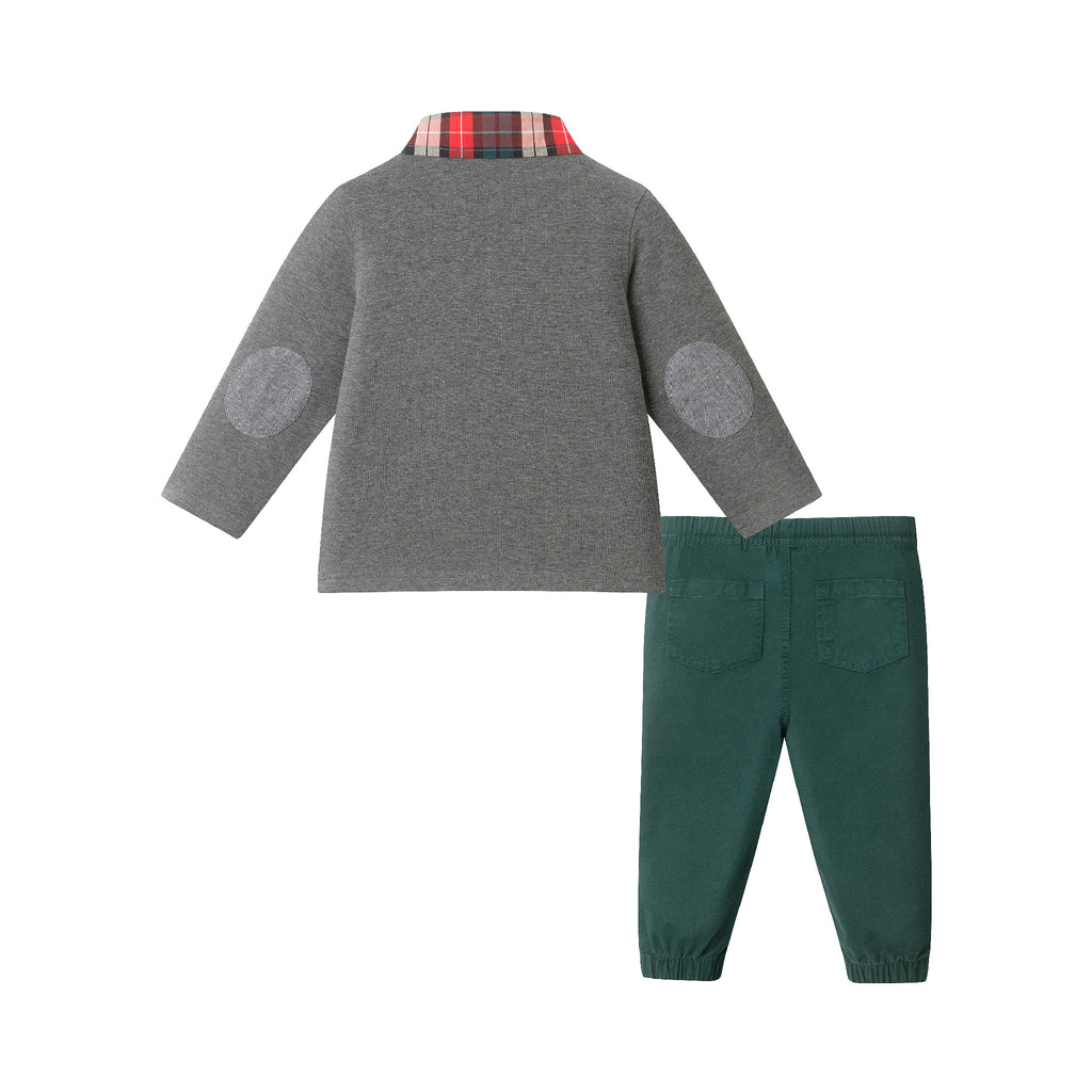Infant Polo & Jogger Set | Grey - Andy & Evan